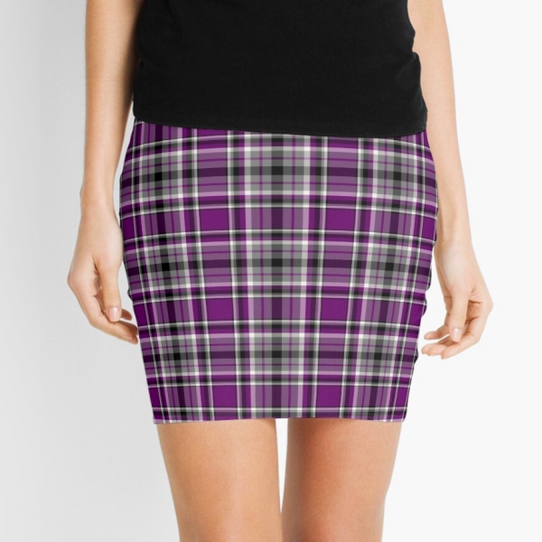 Purple plaid mini skirt