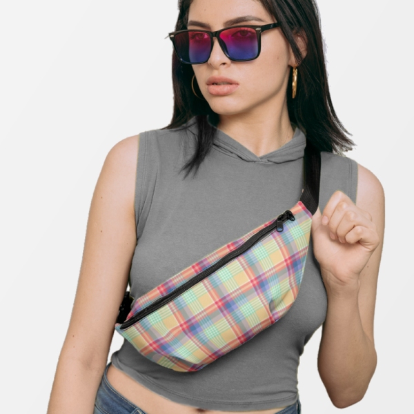 Bright Pastel Plaid Fanny Pack