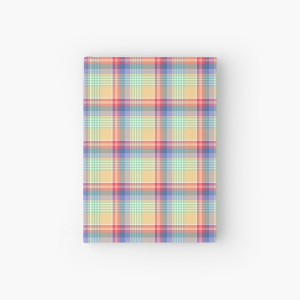 Bright pastel plaid hardcover journal