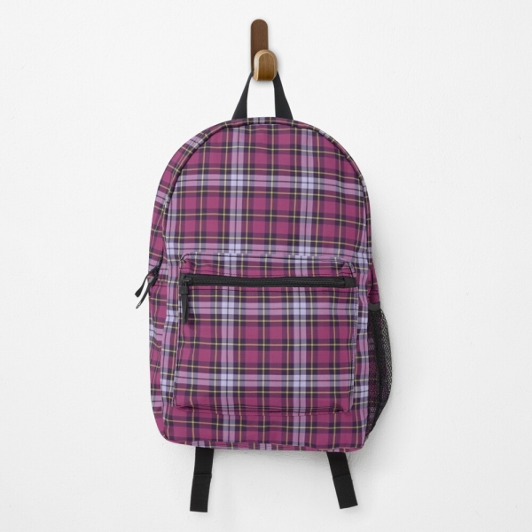Bright purple plaid backpack