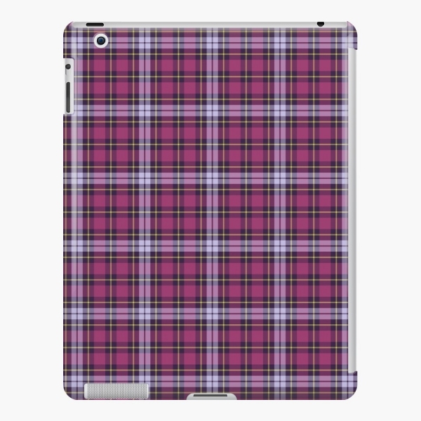 Bright purple plaid iPad case