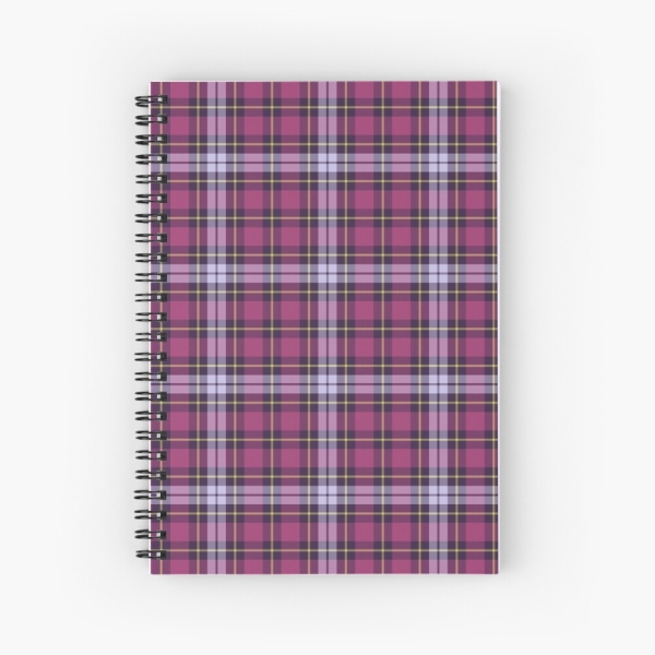 Bright purple plaid spiral notebook