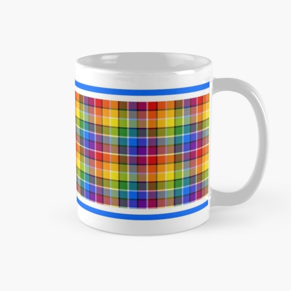 Bright Rainbow Plaid Mug