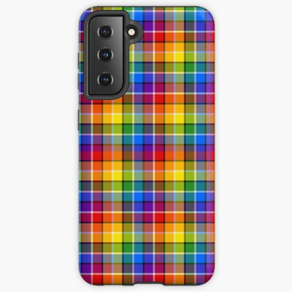 Bright Rainbow Plaid Samsung Case