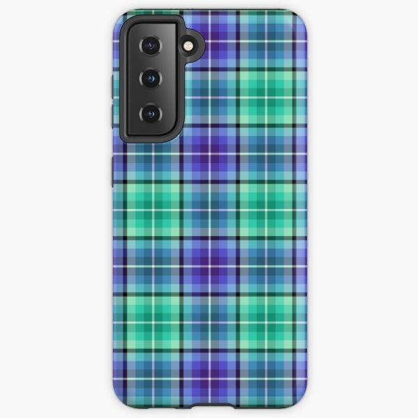 Bright Green and Purple Plaid Samsung Case