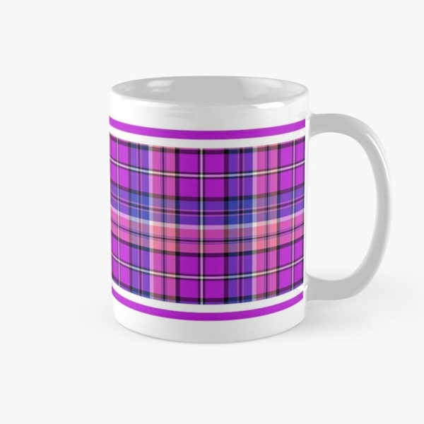 Bright Purple, Pink, and Blue Plaid Mug