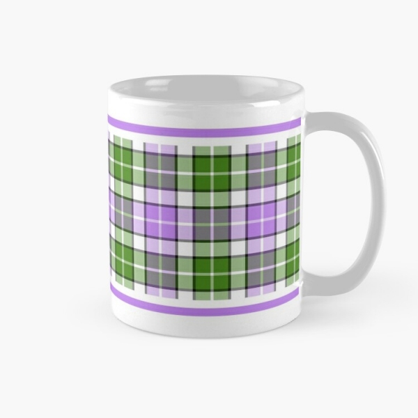 Lavender and green plaid classic mug