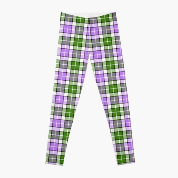 Lavender and green plaid leggings