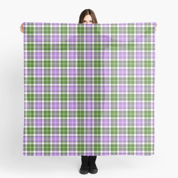 Lavender and green plaid scarf