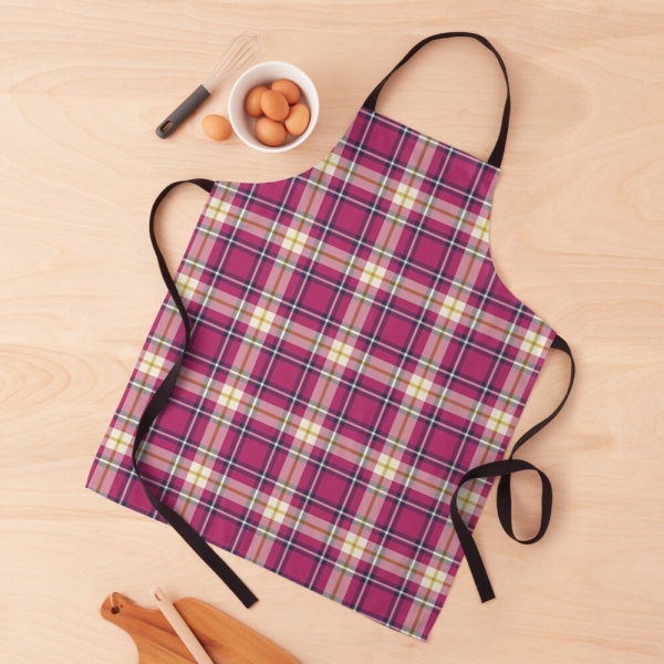 Hot Pink and Navy Blue Plaid Apron