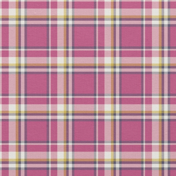 Hot Pink and Navy Blue Plaid Fabric