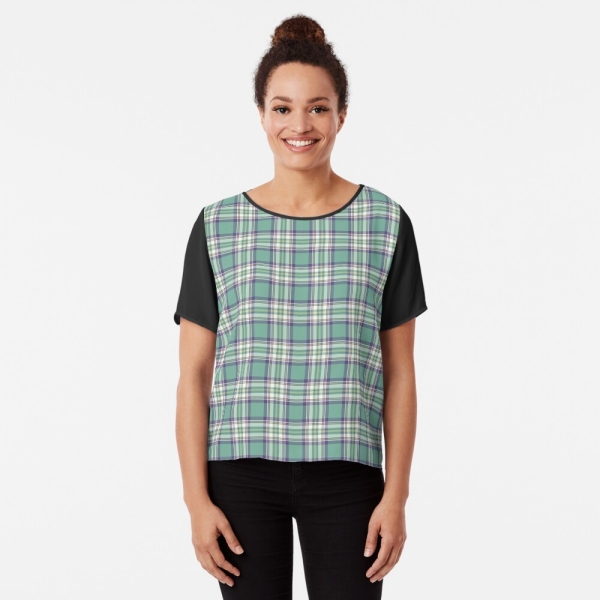 Light Green, Purple, and Yellow Plaid Top