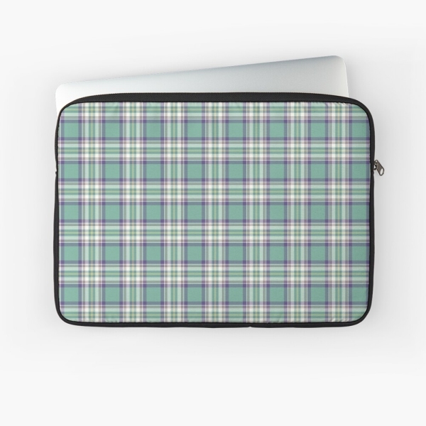 Light Green, Purple, and Yellow Plaid Laptop Case