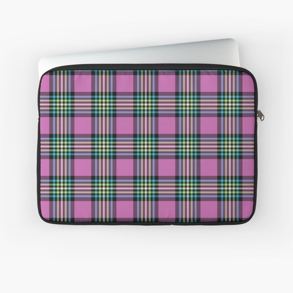 Orchid and Turquoise Plaid Laptop Case