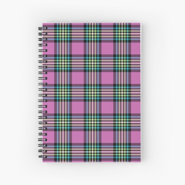 Orchid and Turquoise Plaid Notebook