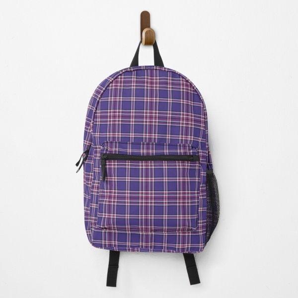 Purple plaid backpack