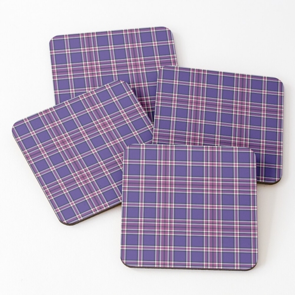 Orchid and Violet Plaid Coasters
