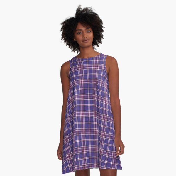 Orchid and Violet Plaid Dress