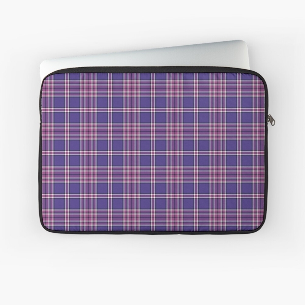 Purple plaid laptop sleeve