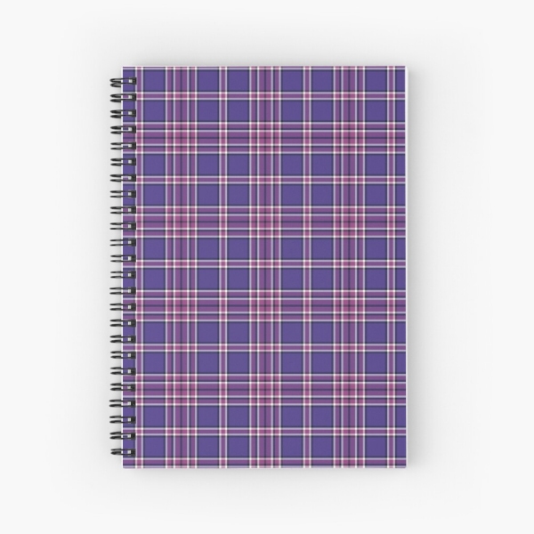 Purple plaid spiral notebook