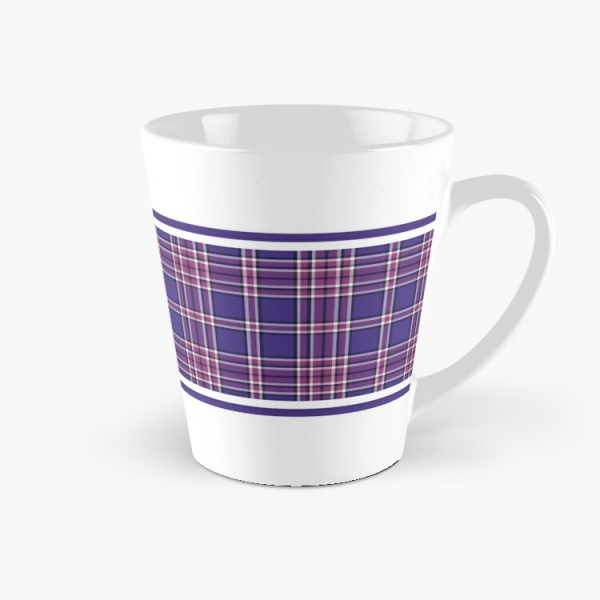 Purple plaid tall mug