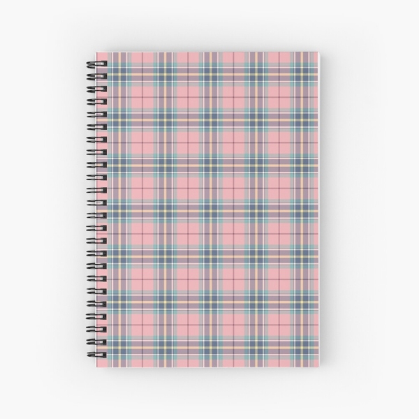 Pastel Pink Plaid Notebook