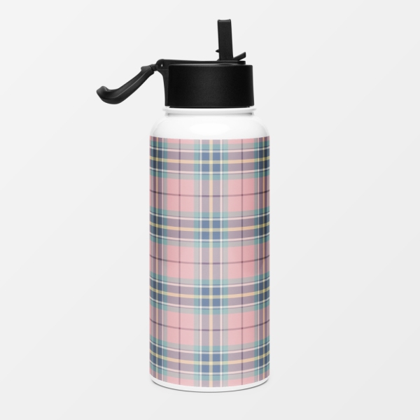 Pastel pink plaid water jug