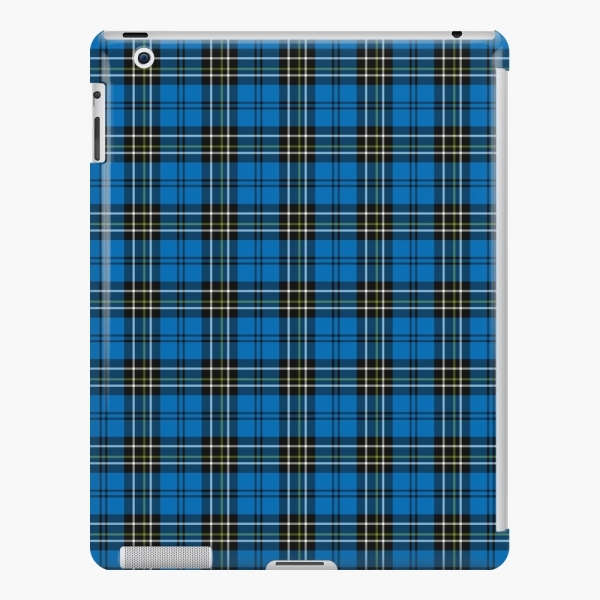 Blue vintage plaid iPad case