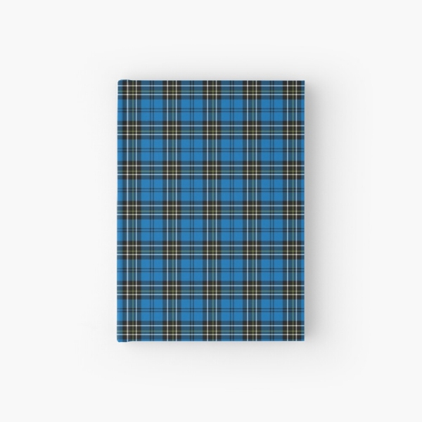 Blue vintage plaid hardcover journal