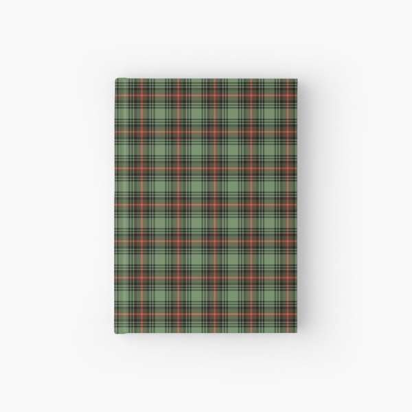 Green vintage plaid hardcover journal