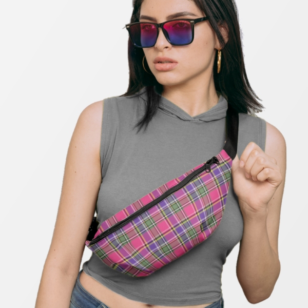 Pink Vintage Plaid Fanny Pack