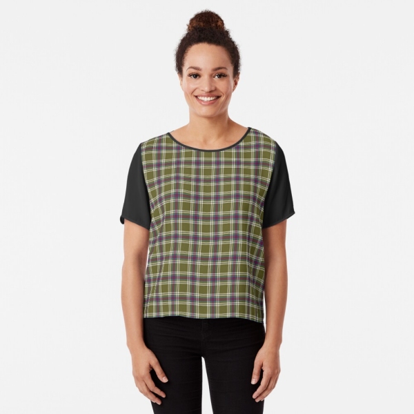 Moss Green and Purple Plaid Top