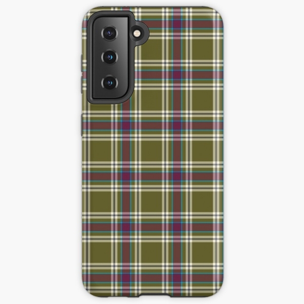 Moss Green and Purple Plaid Samsung Case