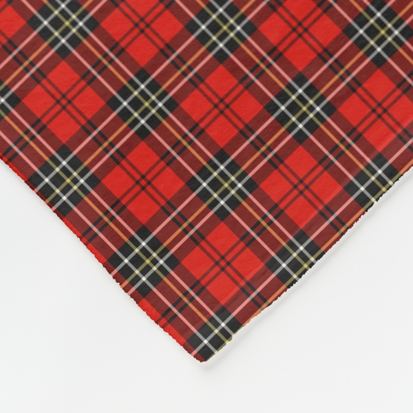 Red vintage plaid fleece blanket