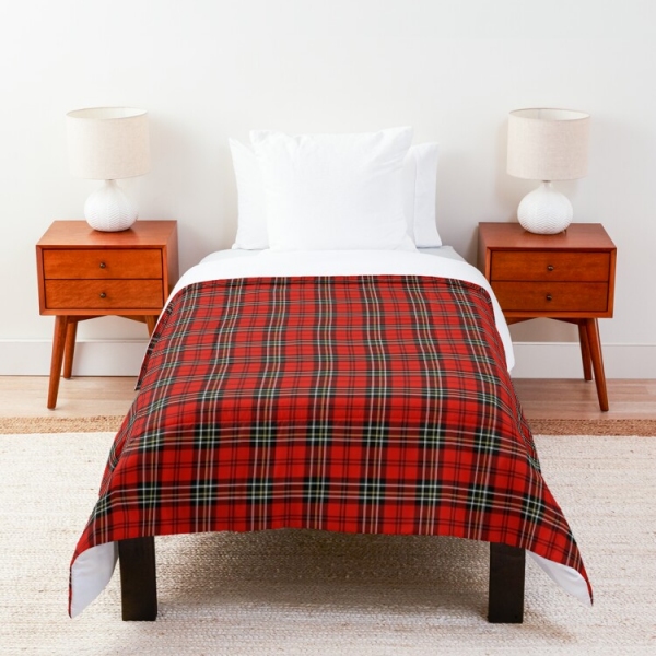 Red vintage plaid comforter