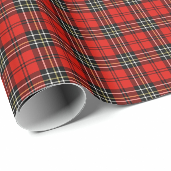 Red vintage plaid wrapping paper