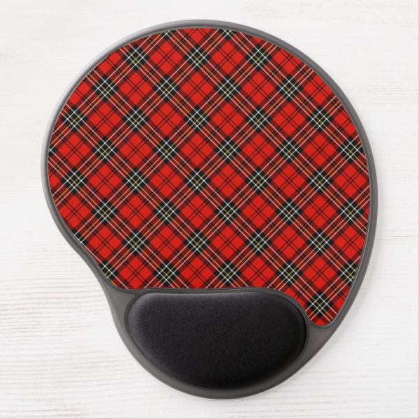 Red vintage plaid ergonomic mouse pad