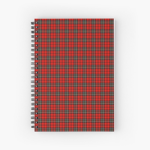 Red vintage plaid spiral notebook