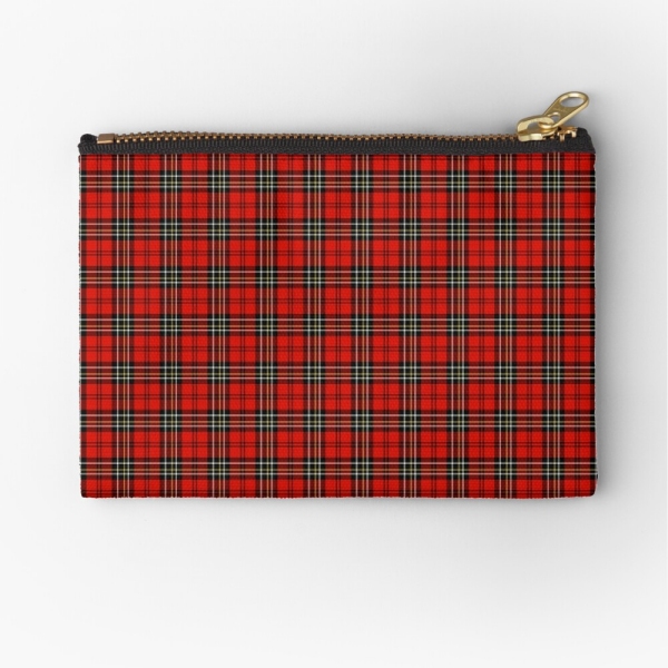 Red vintage plaid accessory bag