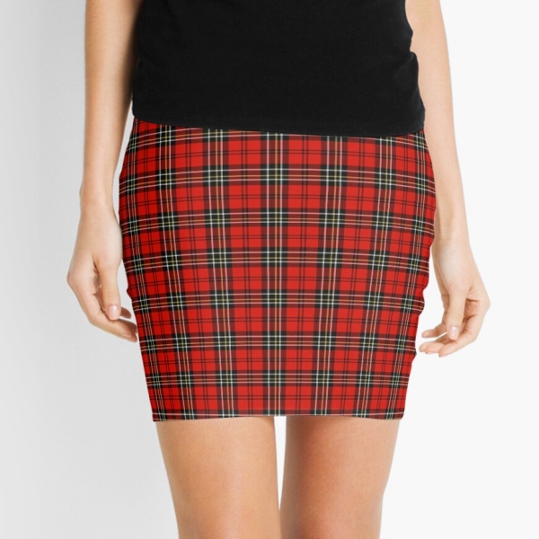 Red vintage plaid mini skirt