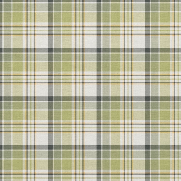 Light Green and Navy Blue Rustic Plaid Fabric