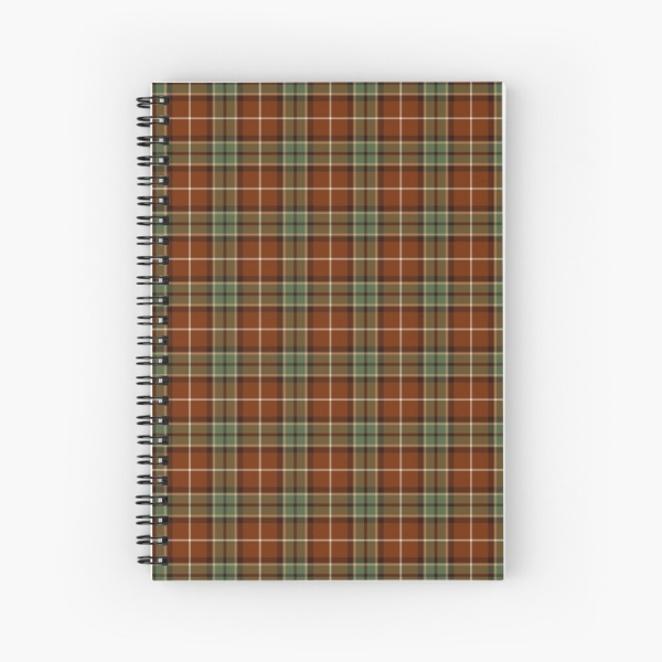 Muted Red and Green Rustic Plaid Notebook