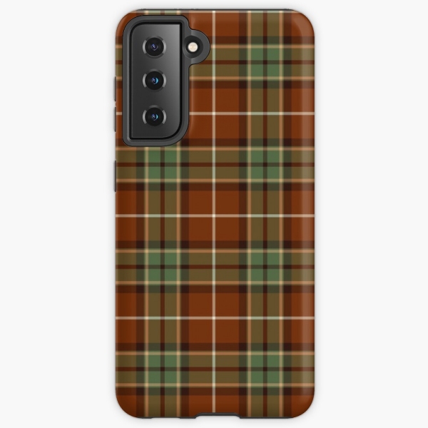 Muted Red and Green Rustic Plaid Samsung Case