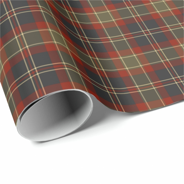 Navy Blue and Red Rustic Plaid Wrapping Paper