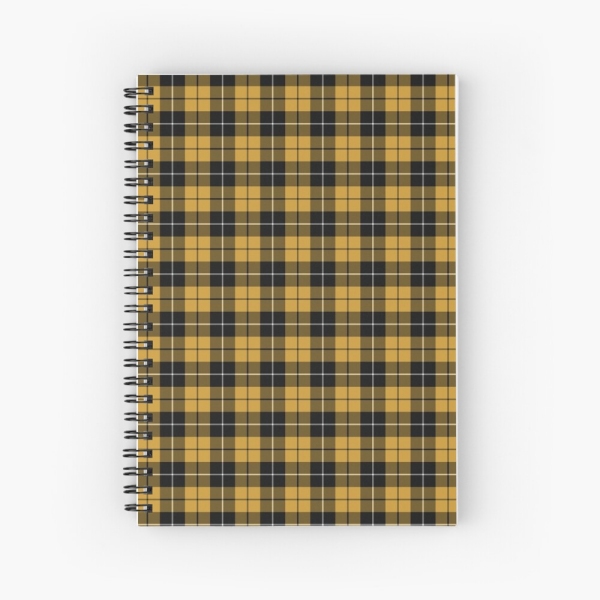 Gold and Black Sporty Plaid Notebook