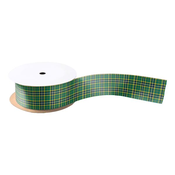 Green, Blue, and Yellow Sporty Plaid Ribbon