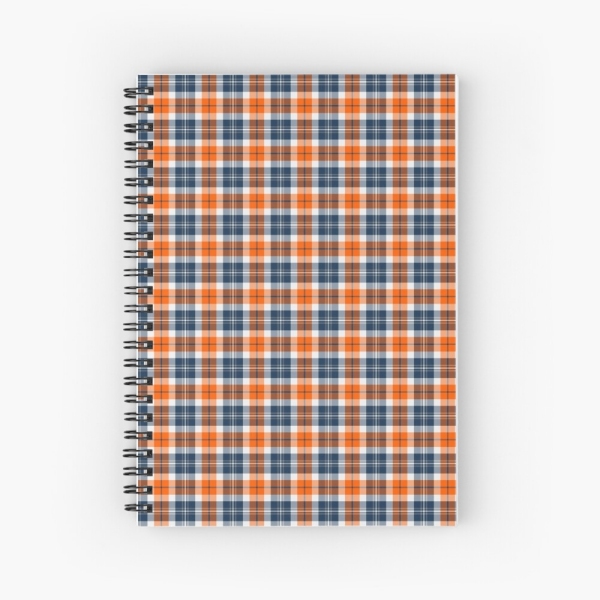 Orange and Blue Sporty Plaid Notebook