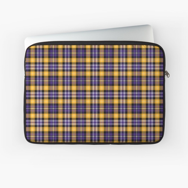 Purple and Yellow Gold Sporty Plaid Laptop Case
