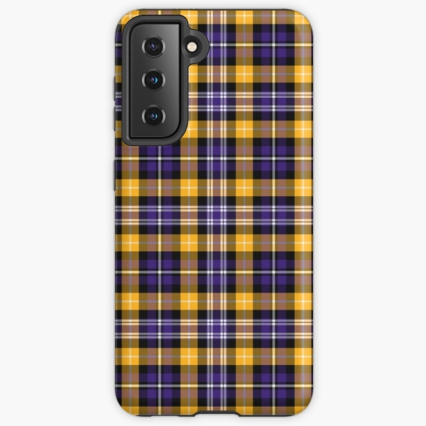 Purple and Yellow Gold Sporty Plaid Samsung Case
