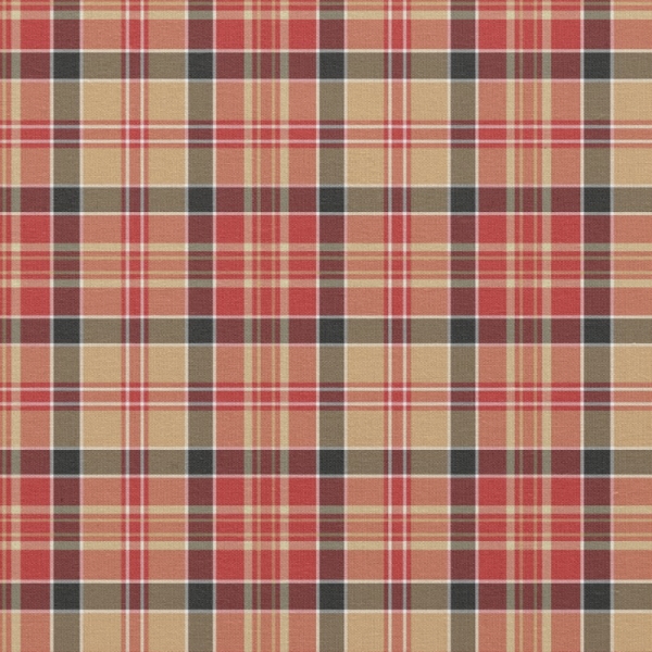 Red and Gold Sporty Plaid Fabric
